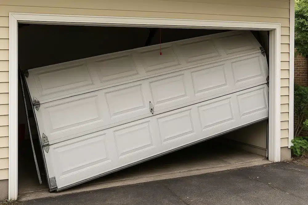 Garage door off track repair in Boutte Louisiana