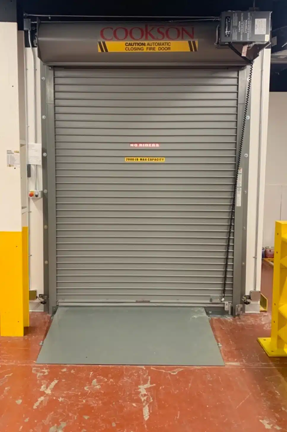High-speed commercial door at a warehouse facility in Southeast Louisiana
