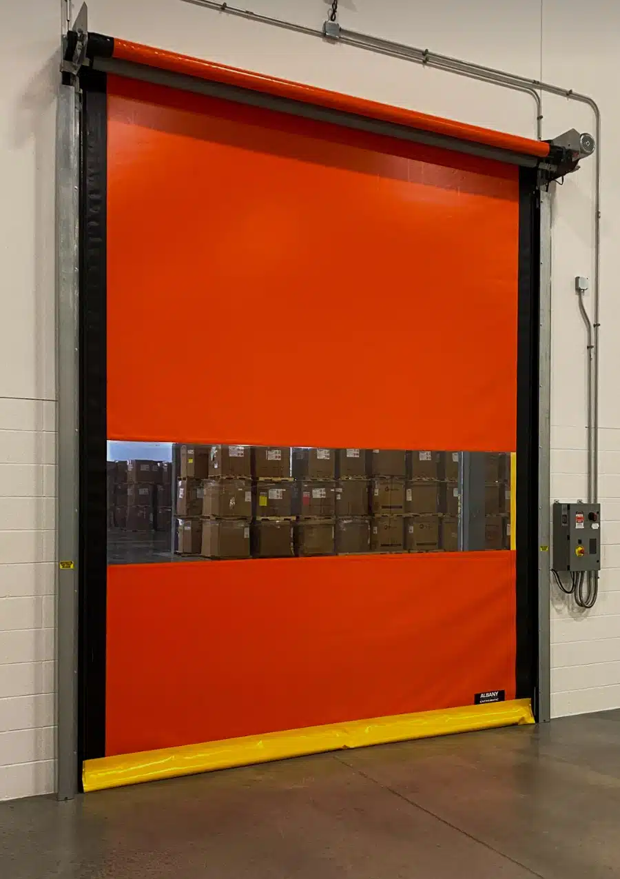 High-speed commercial door at a warehouse facility in Southeast Louisiana