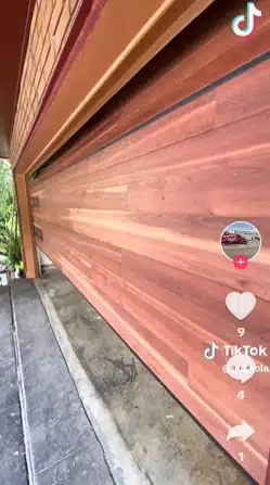 Wood grain garage door upgrade in Greater New Orleans